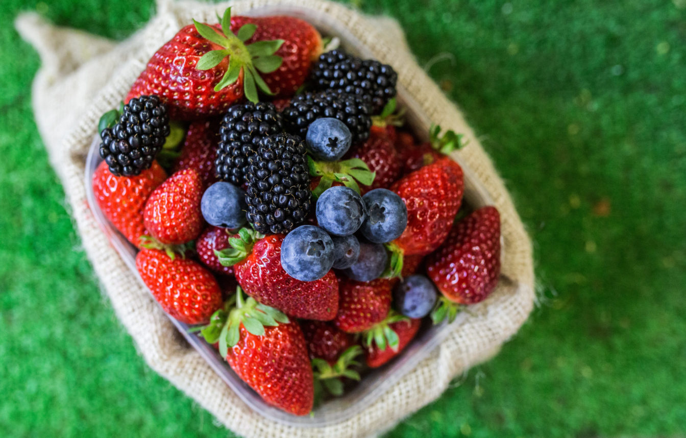 Fresh berries displayed at Big Fresh in Mosta