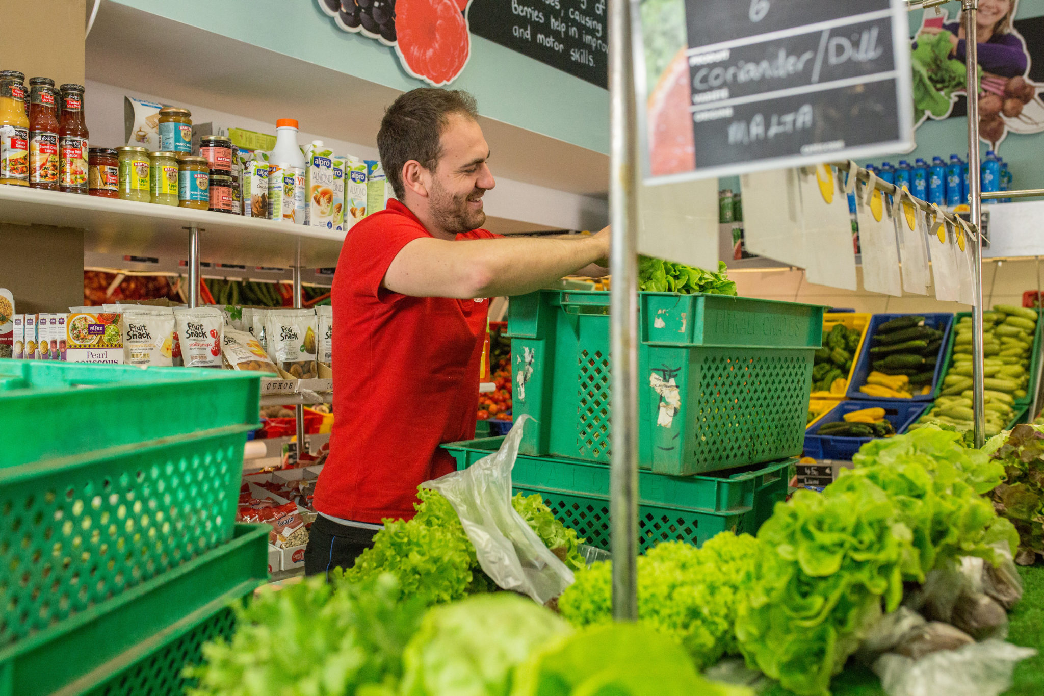 Big Fresh team member working in the Mosta shop